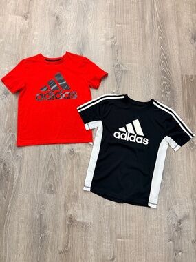 adidas Red Tee & Black Tee Set Size 8